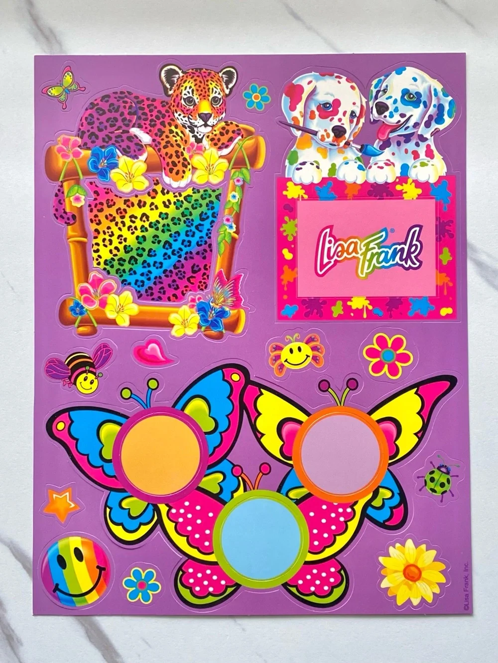 VTG Lisa Frank cutouts and frames sheets set of 4
